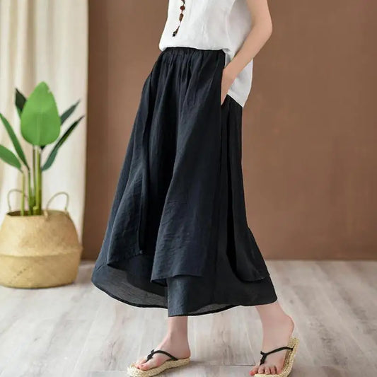 Calf-length vintage pants