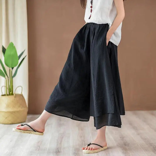 Calf-length vintage pants